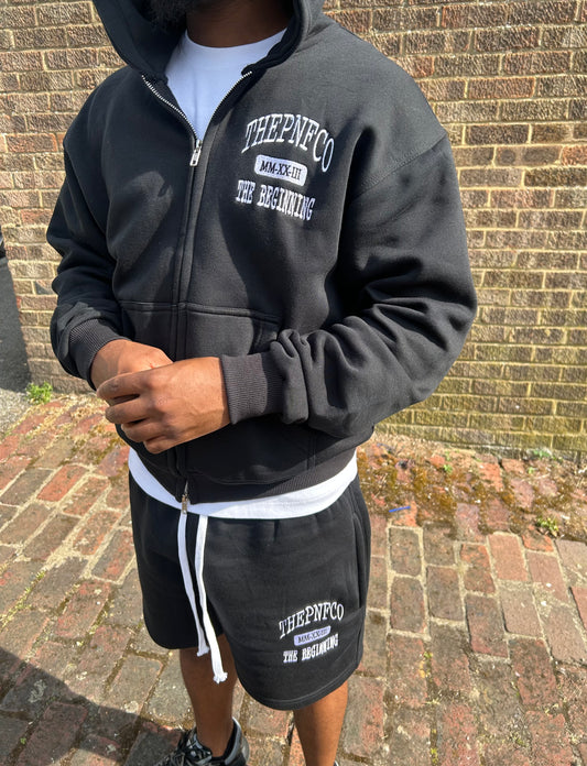“THE BEGINNING” Hoodie & Shorts Set