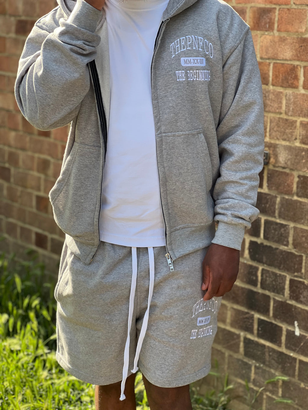 “THE BEGINNING” Hoodie & Shorts Set